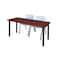 Kee Rectangle Tables > Training Tables > Kee Table & Chair Sets, 60 W, 24 L, 29 H, Cherry MT6024CHBPBK47GY - alternate 1